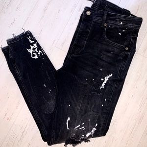 Zara Destroyed Black Jeans